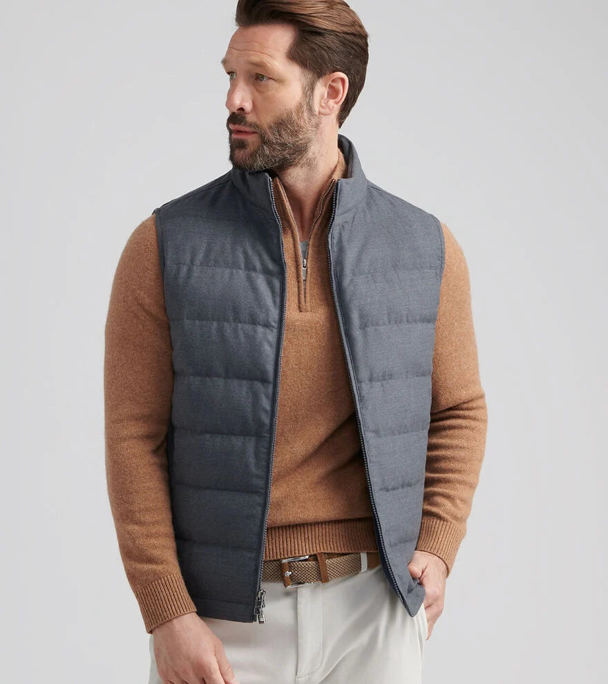 peak Quilted Flannel Vest S グレー ベスト Peter Millar - Davos Flannel Vest – Savile Lane