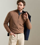 Peter Millar Blair Birdseye Quarter-Zip Sweater