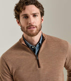 Peter Millar Blair Birdseye Quarter-Zip Sweater