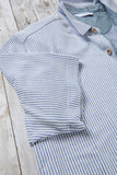 Nicoby Stripe Button Front With Contrast Indigo Trims