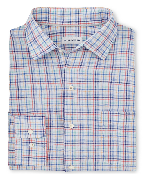 peter millar dress shirts Clambake Linen Sport Shirt – Savile Lane CD0214 | MERMAID DRESS western baby dress Color:Dark Mahogany a distinctive tuxedo hemline