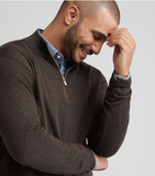 Peter Millar Autumn Crest Suede Trim Quarter-Zip