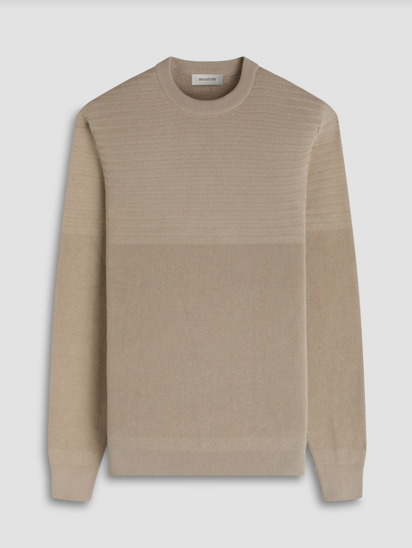 Bugatchi Mixed Media Crewneck Sweater