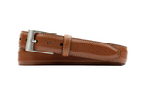 Martin Dingman Delaney Scotch-Grain Leather Belt-Almond