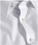 David Donahue White Twill Stretch Dress Shirt-Slim