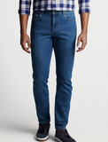 Peter Millar Crown Men's Pilot Mill Jeans Light Indigo Stretch Cotton