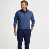 Peter Millar Perth Sugar Stripe Performance Zip Neck Sweater
