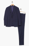 Jack Victor Esprit Solid Blue Grey Heather Wool Suit