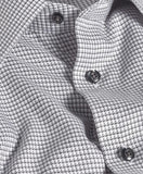 David Donahue Charcoal Micro Check Dress Shirt