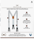 Trafalgar Sutton Solid Color Silk Formal Suspenders