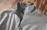 Nicoby HERRINGBONE SUEDE TRIM REVERSIBLE QUARTER ZIP