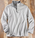 Nicoby HERRINGBONE SUEDE TRIM REVERSIBLE QUARTER ZIP