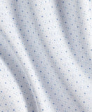 David Donahue White & Blue Micro Neat Print Stretch Dress Shirt