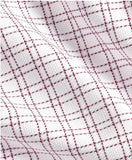 David Donahue White & Merlot Dobby Check Dress Shirt