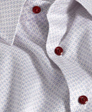 David Donahue Blue & Berry Micro Print Dress Shirt