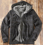 Nicoby FLANNEL SHERPA HOODIE