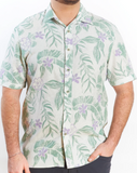 Nicoby Hawaiian Floral Print Button Down Style