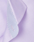 David Donahue Lilac Contrast Herringbone Solid Dress Shirt
