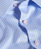 David Donahue Sky & Lilac Textured Twill Dress Shirt