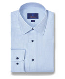 David Donahue Sky & Blue Dobby Dress Shirt