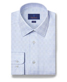 David Donahue Sky Dobby Check Dress Shirt