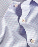 David Donahue White & Berry Twill Check Stretch Dress Shirt