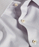 David Donahue White & Dune Dobby Check Dress Shirt
