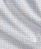 David Donahue White & Pumpkin Dobby Check Dress Shirt