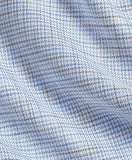 David Donahue Blue & Chocolate Multi Check Dress Shirt