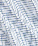 David Donahue Blue & Green Dobby Check Dress Shirt