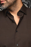 Au Noir Stretch Shirt Alexander Sld/ Chocolate