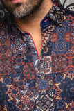 AU NOIR | SHIRT | CLOVIS, Navy Rust