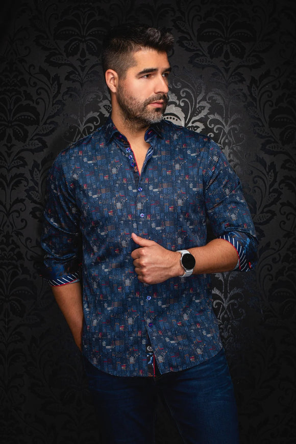 AU NOIR Shirt | SHIRT | METROPOLIS, Navy Red