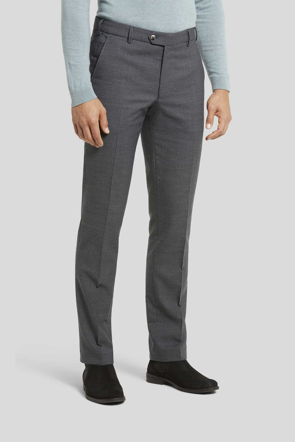 Meyer Bonn Charcoal Grey Houndstooth Trousers