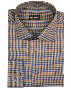 St. Croix Multi-color Houndstooth Woven Shirt