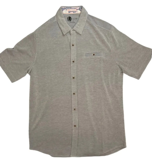 Nicoby Pique Knit Button-Down Shirt