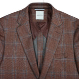 ARISTO MODERN SOFT SPORT COAT, BRICK/BLUE PLAID