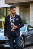 AU NOIR Blazer | ELBA, Navy Brown