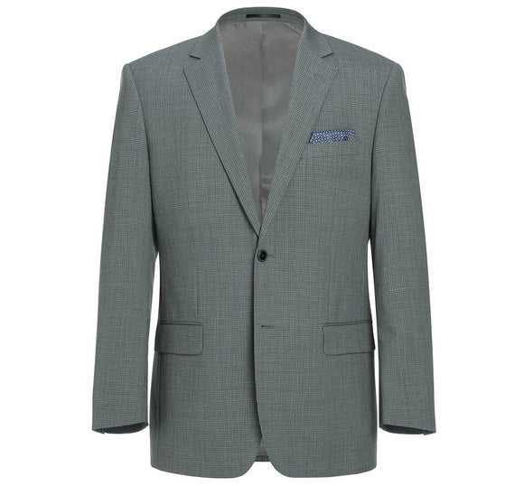 Men's Classic Fit 100% Wool Premium Plaid Suit - Savile Lane