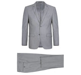 Renoir 202-2 Men's Grey 2-Piece Notch Lapel Suit