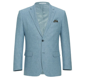 Renoir 201-11 Men's Light Blue 2-Piece Notch Lapel Suit