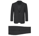 Renoir 201-1 Men's Black 2-Piece Notch Lapel Suit