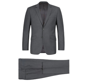 Renoir 201-4 Men's Medium Grey 2-Piece Notch Lapel Suit
