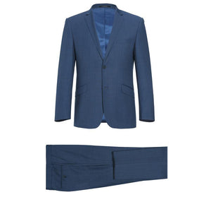 Men's 2-Piece Slim Fit Single Breasted Wool Suit - Savile Lane