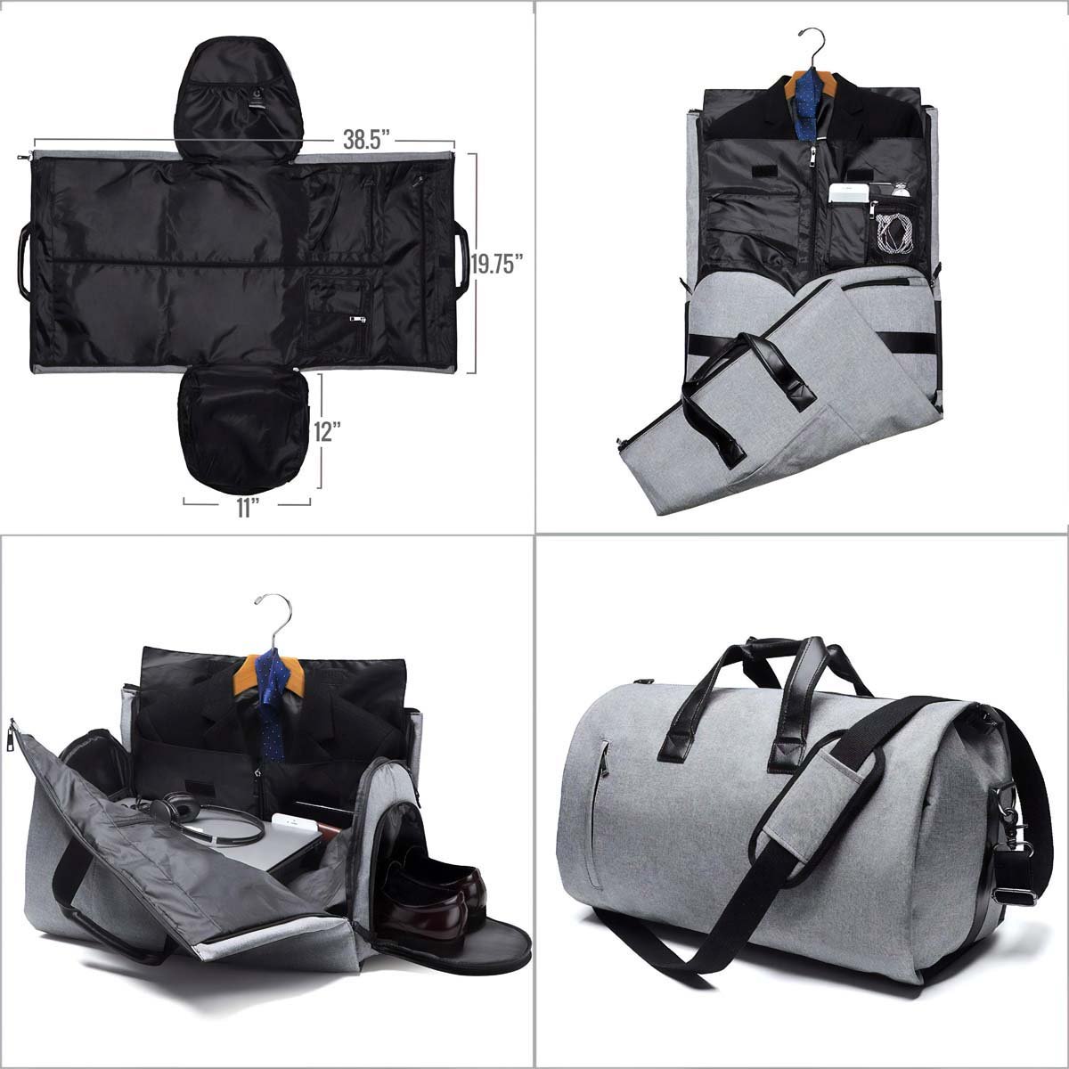 convertible travel duffel bag Men's Convertible Garment Duffle Bag – Savile Lane