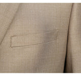 Renoir 202-3 Men's Khaki 2-Piece Notch Lapel Suit
