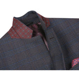 Men's Classic Fit Plaid Blazer Wool Blend Sport Coat - Savile Lane
