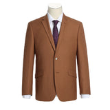 Renoir 201-106 Men's Brown 2-Piece Notch Lapel Suit