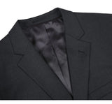 Renoir 555-3 Men's Charcoal 2-Piece Notch Lapel Wool Suit
