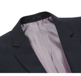 Renoir 508-2 Men's Dark Navy 2-Piece Notch Lapel Wool Suit